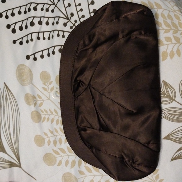 NWT Old Navy Brown Satin Clutch and Goodies - Picture 1 of 15